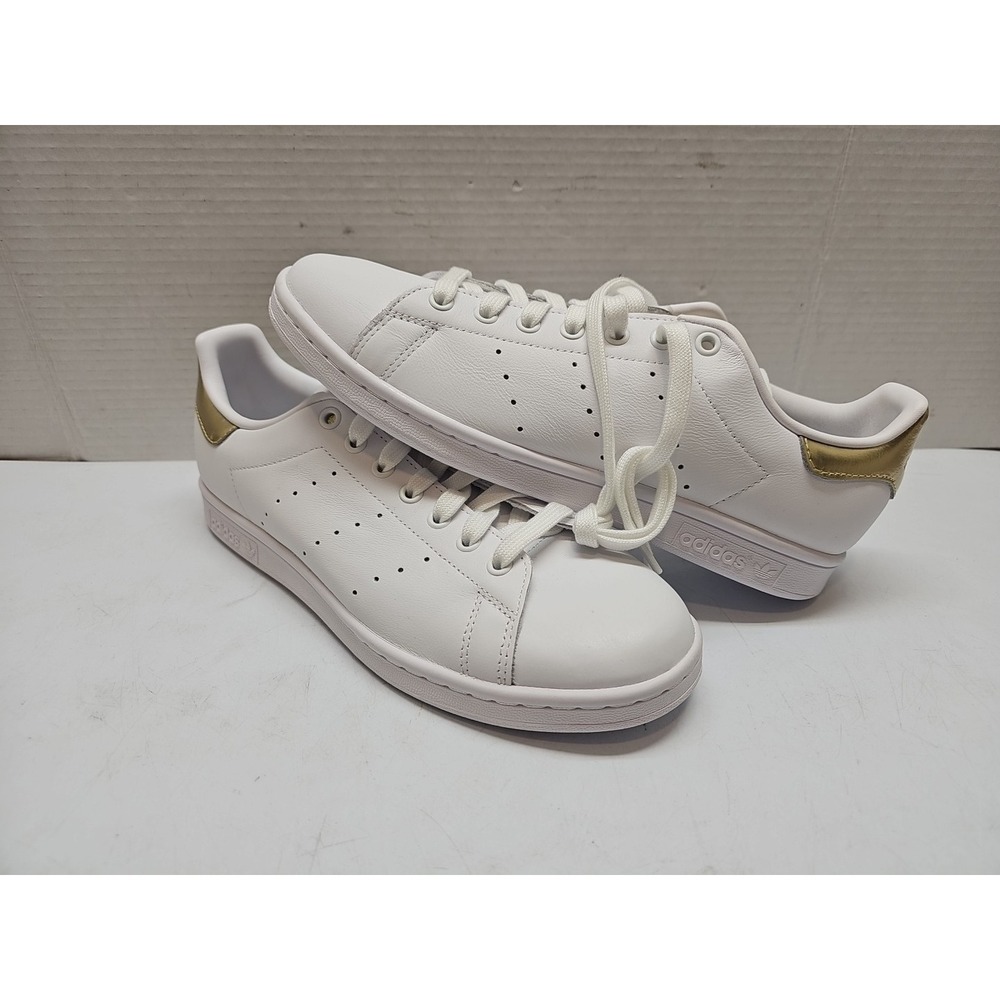 Adidas Women's Stan Smith Shoes Cloud White/Gold Metallic Sz 11